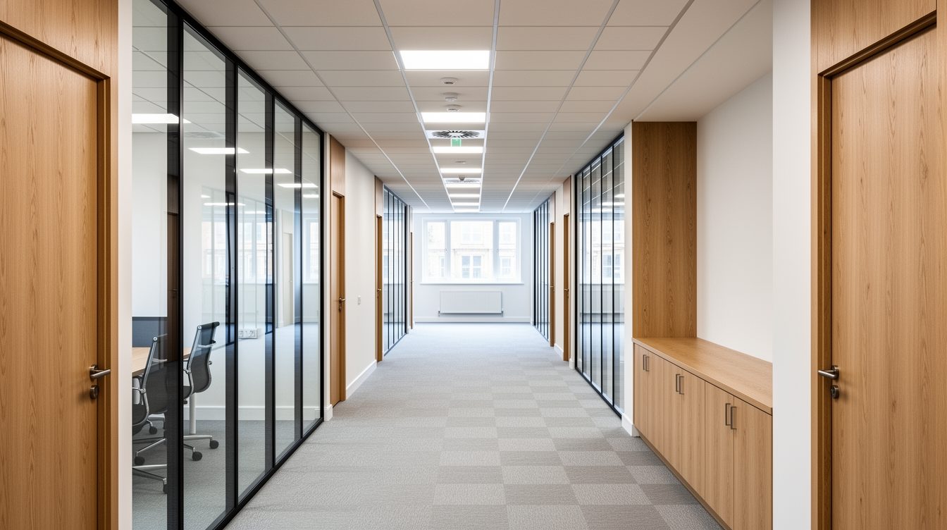 A newly refurbished commercial office interior by Rice & Son